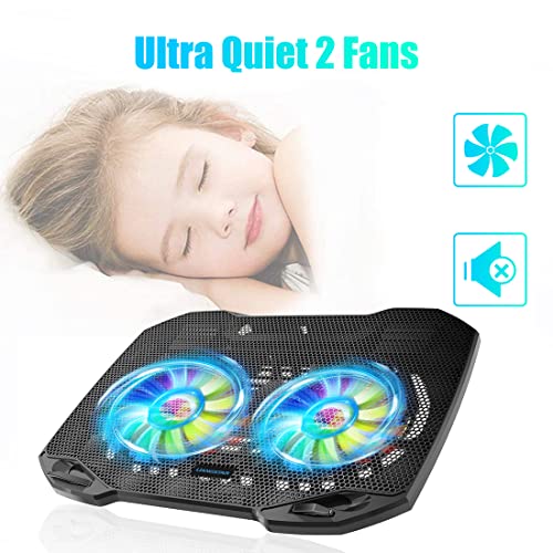 LIANGSTAR Laptop Cooling Pad 14.2" x 10.4" x 0.98" Metal 2 Fan Air Cooler