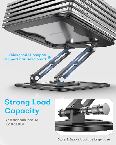 LOXP NH-02 Adjustable Laptop Stand, 360 Rotation, Ergonomic Mount for MacBook and Compatible Laptops