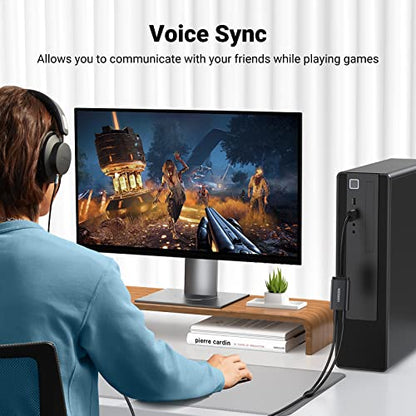 UGREEN USB to Audio Jack Sound Card Adapter 30724 USB Stereo Sound Card PC PS4 5 1 Dual 3.5mm