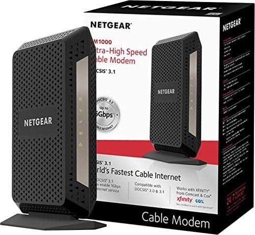 NETGEAR CM1000 3 Port DOCSIS 3.1 Cable Modem Black CM1000-100NAS-cr