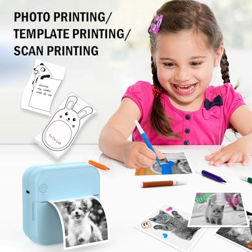HUIJUTCHEN Portable Thermal Printer 300x300 Monochrome Print Q1 QM