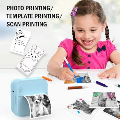 HUIJUTCHEN Portable Thermal Printer 300x300 Monochrome Print Q1 QM