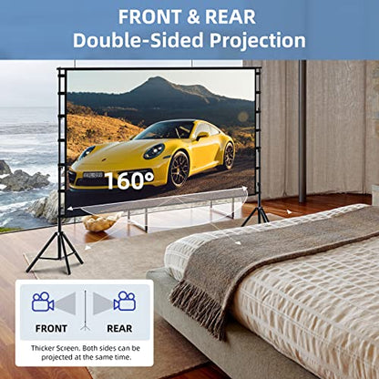 TOWOND 150'' da-hanl-kag8 4K HD Portable Projection Screen