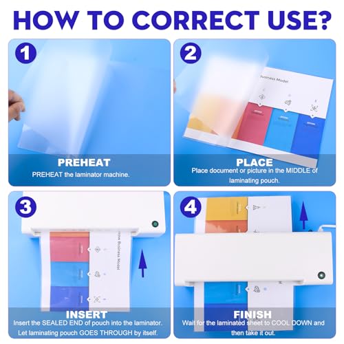 CAREGY 9 x 11.5 Inches Laminating Sheets 200 Pack 3 Mil