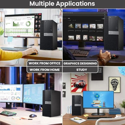 Dell OptiPlex Tower Computer Core i7-7700 16GB DDR4 SSD 512GB Windows 11 Pro