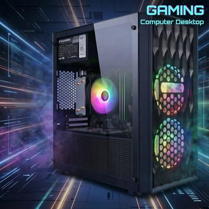 STGAubron Tower Computer ABR1722, AMD Ryzen 5 5500, 3.6GHz Max, GeForce RTX 3050 6G, 16GB DDR4, 512GB SSD, WiFi 6, Bluetooth 5.2, Windows 11 Home