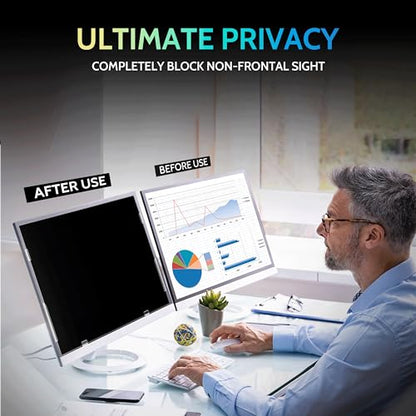 Peslv 27 Inch Privacy Screen Monitor Filter 16:9 Anti-Glare Blue Light Blocker