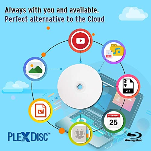 PlexDisc 25GB 6X Blu-ray Disc 5pk 50 Count Model Number 633-214
