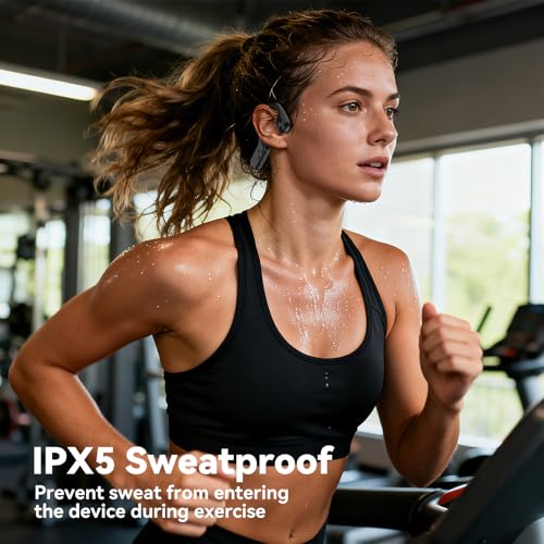 Fanisic X8 Open Ear Bluetooth Headphones Wireless 10hrs Playback IPX5 Sweatproof Design