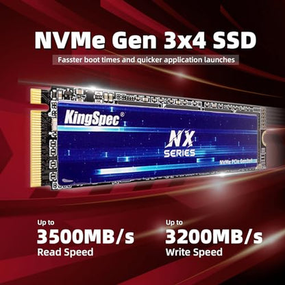 KingSpec 512GB NX-XXX Gen3x4 NVMe M.2 SSD Internal Solid State Drive