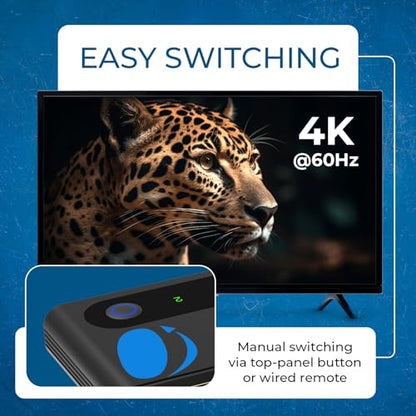 OREI 2-Port KVM Switch Model UKM-201C 4K at 60Hz HDMI & USB-C Support