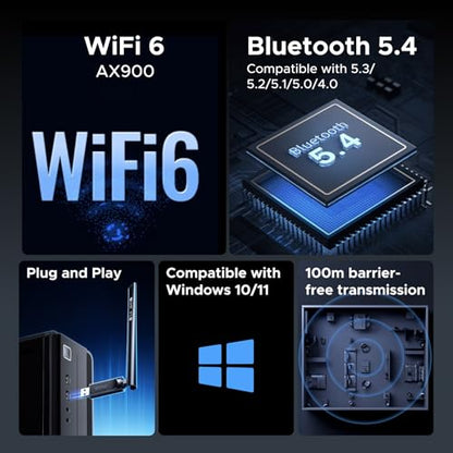 UGREEN 75109 USB 2.0 Type A Bluetooth 5.4 WiFi 6 Adapter