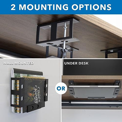 Mount-It! Under Desk Laptop Holder MI-7158 Black Alloy Steel