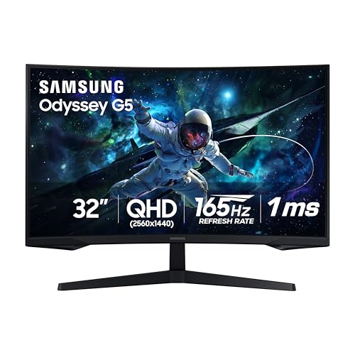 Samsung 32" Odyssey G55C LS32CG550ENXZA QHD 2560 x 1440 165Hz Curved LED Monitor
