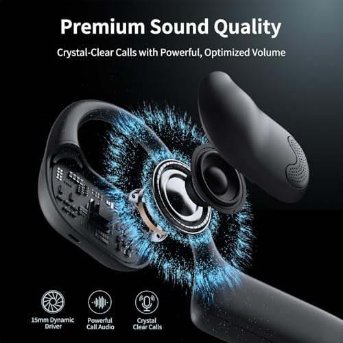 CXK Open Ear Headphones O4 Dynamic Driver Wireless Bluetooth 5.4 Waterproof 12 Hour Battery
