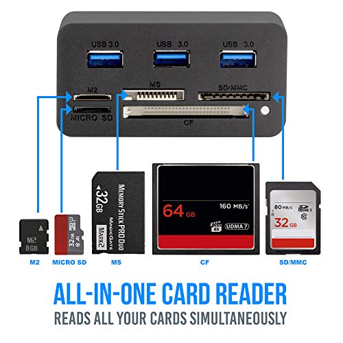 Kingwin KWCR-801U3 Super Speed USB 3.0 Hub and Card Reader Combo