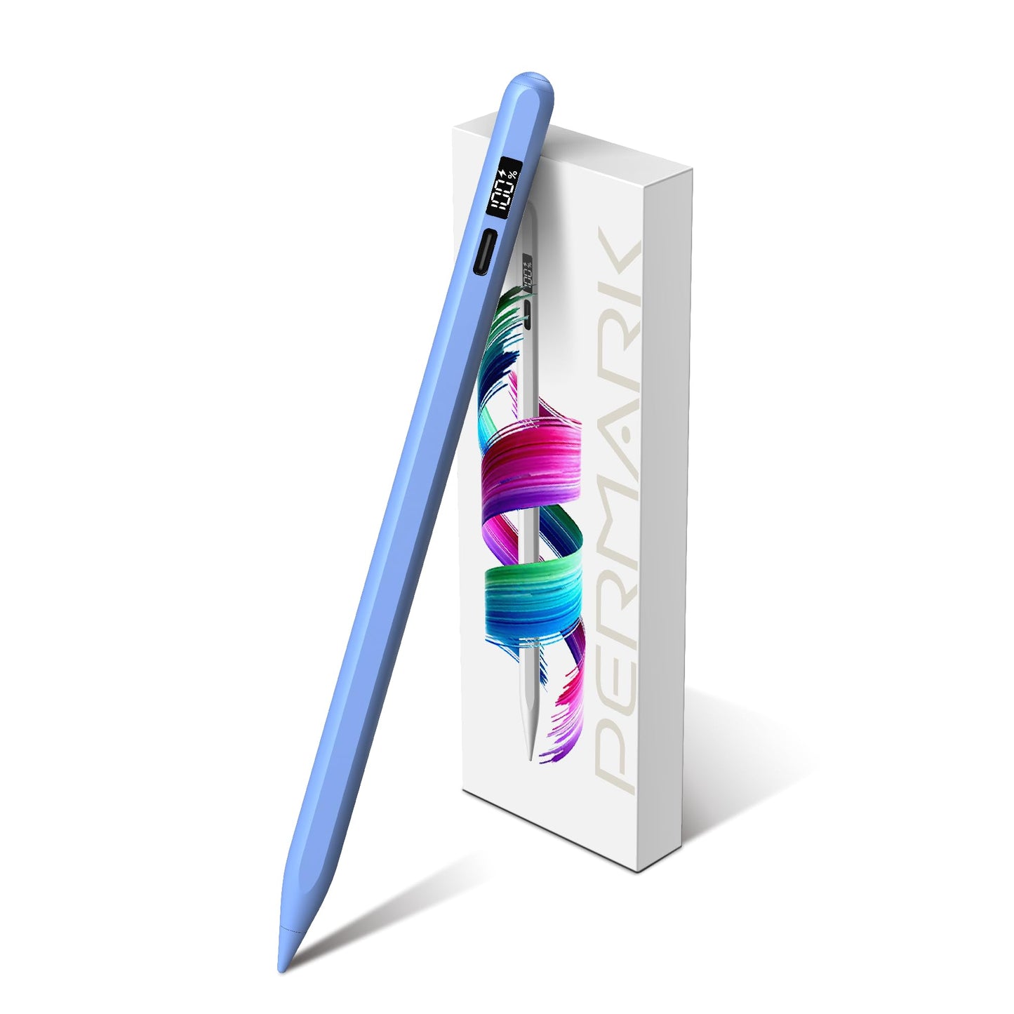 PERMARK 0.09kg Compatible Stylus for iPad 2018-2025 Lithium-Ion Battery 10 Hours Blue