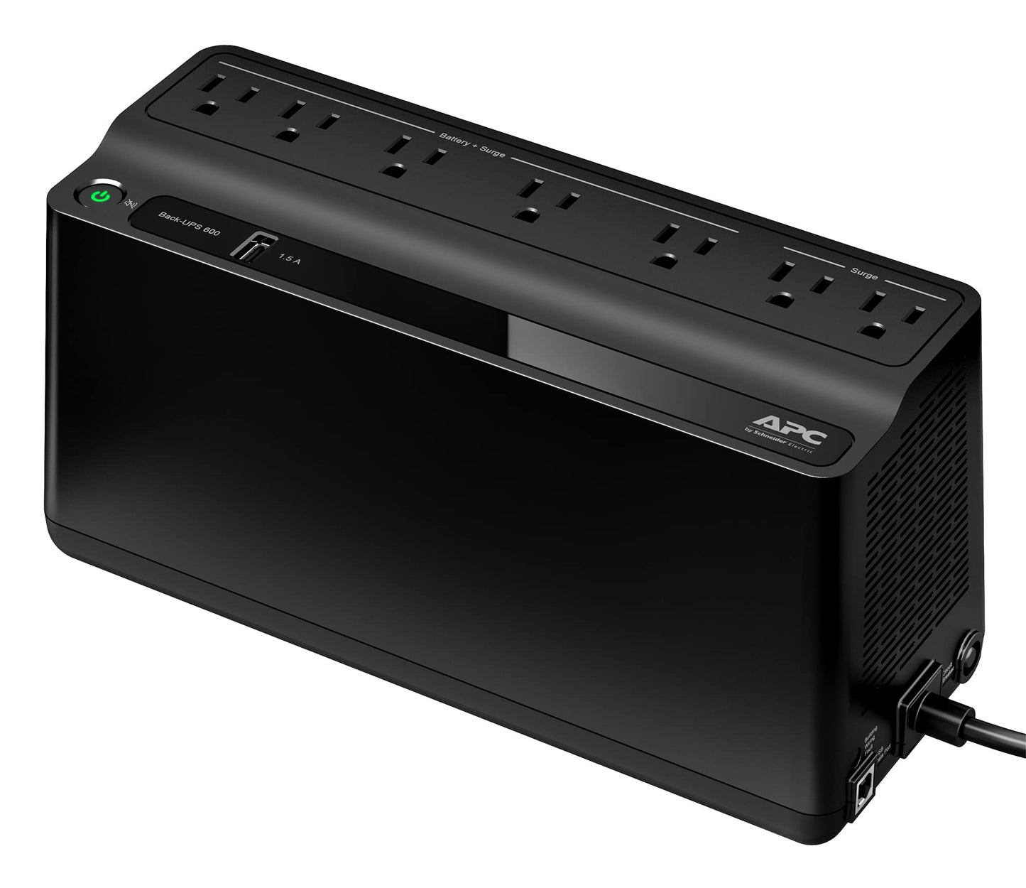 APC BE600M1 Uninterruptible Power Supply UPS 600VA 330W 120V 60Hz Compact