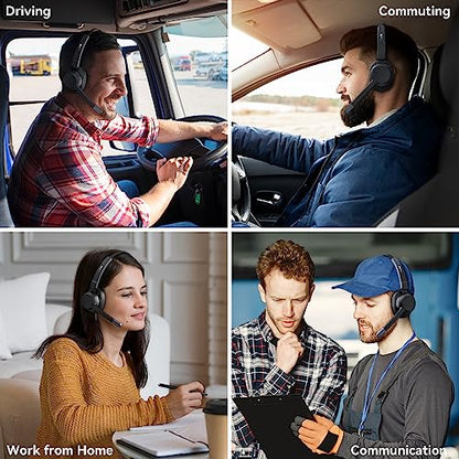 LEVN LE-HS015 Adult Over-Ear Bluetooth Headset with Active Noise Cancellation and Dynamic Driver