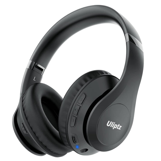 Uliptz WH203A Wireless Headphones, 65 Hours Battery Life, Bluetooth 6.0, Over-Ear, Universal