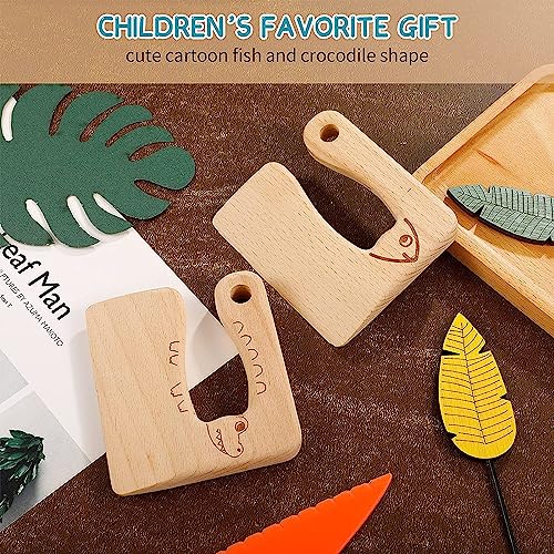 EDWOL 4.92 Inch Wooden Safe Knife 3.1394 Ounce Kids Kitchen Tool