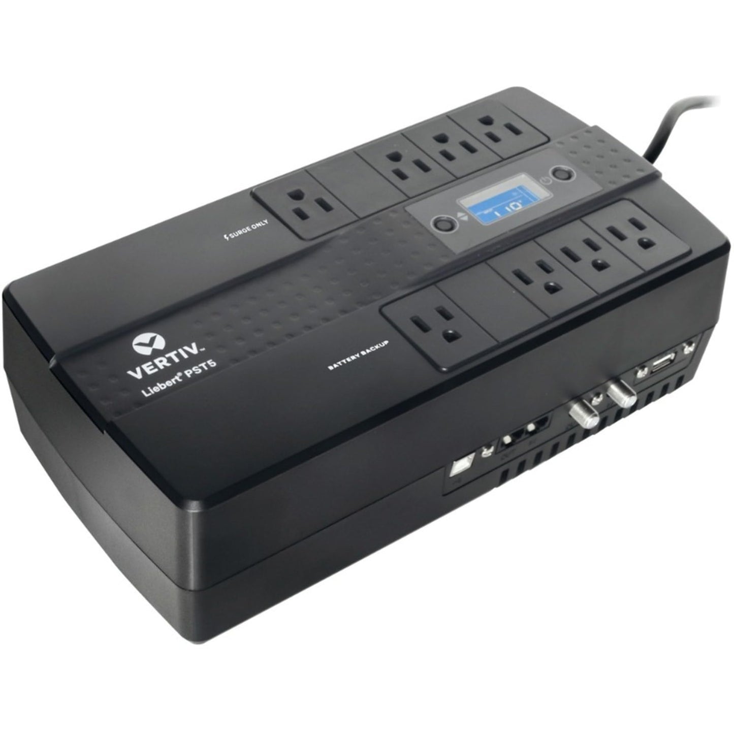 Vertiv PST5 UPS - 400 Watts 120V Tower Uninterruptible Power Supply 8 Outlets