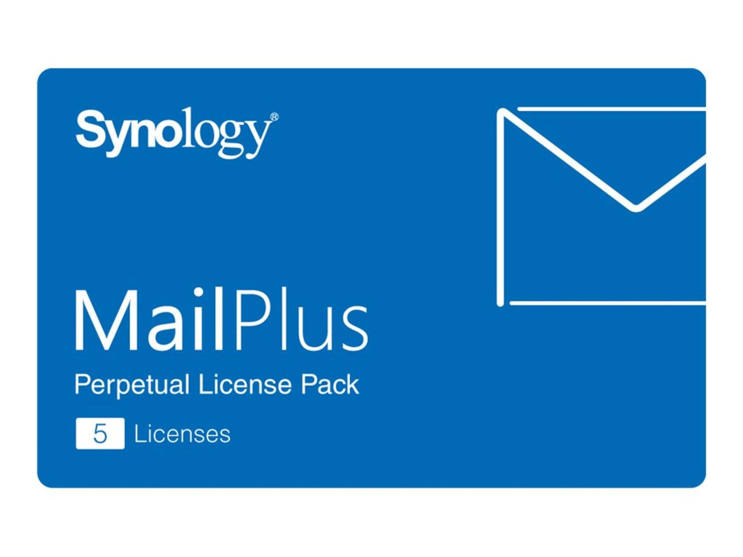 Synology MailPlus 5 Licenses Email Solution, Multicolor, 5 x 4.1 x 0.05 inches