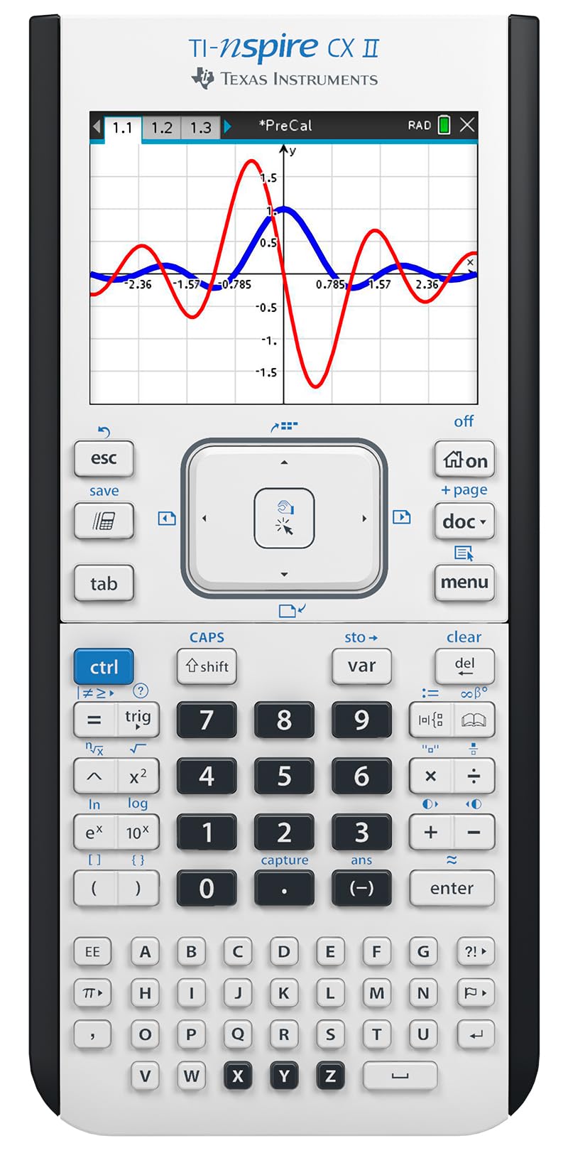 Texas Instruments 2.83 Inches Model NSCX2/TBL/1L1 Graphing Calculator LCD White