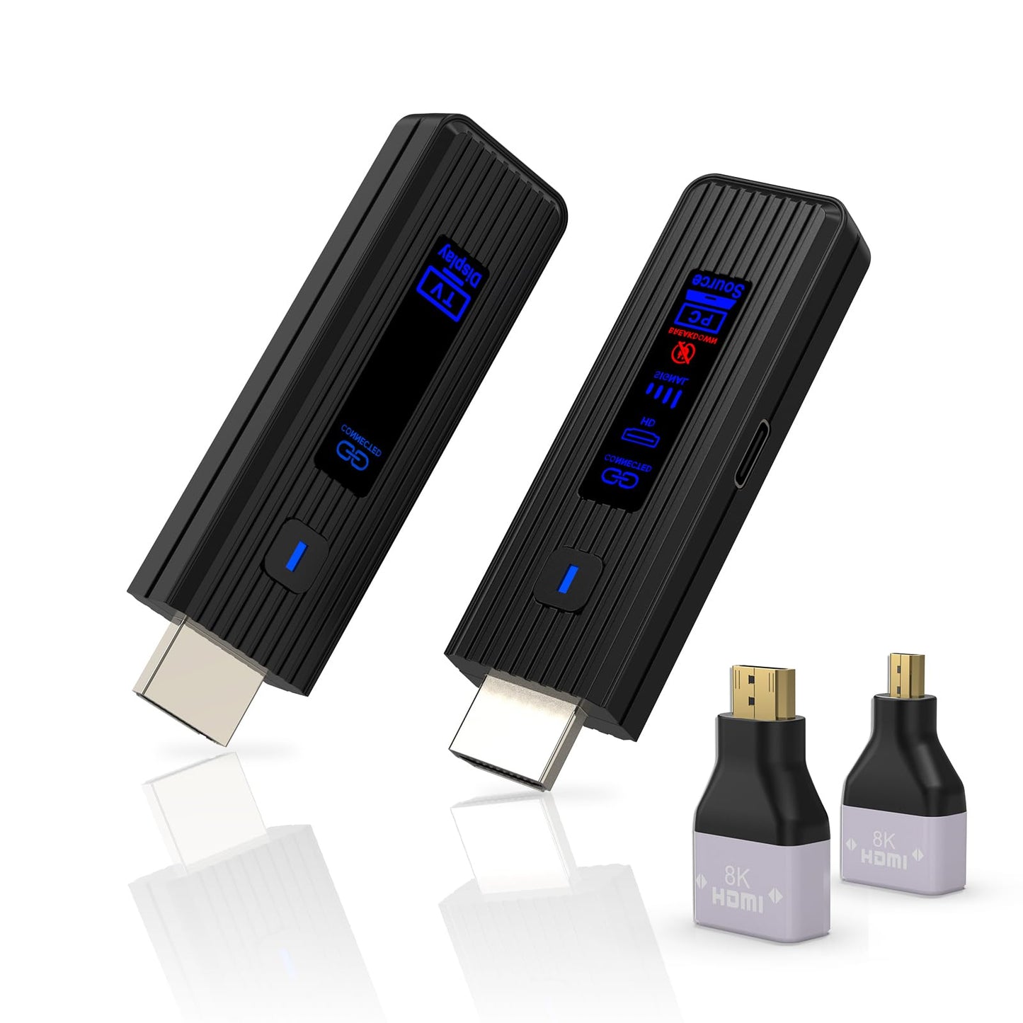 HSJINHONG Wireless HDMI Transmitter and Receiver 360FT/110M 4K Decode 1080P@60Hz Dual-Band Audio/Video Wireless Extender