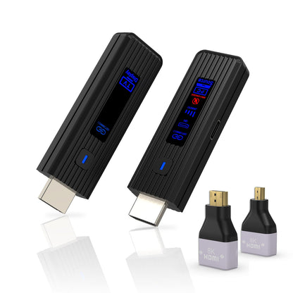 HSJINHONG Wireless HDMI Transmitter and Receiver 360FT/110M 4K Decode 1080P@60Hz Dual-Band Audio/Video Wireless Extender