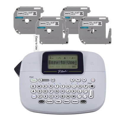 Brother PT-M95 P-Touch Monochrome Label Maker, Portable, 7.5 ppm, USB Connectivity, 0.57 Pounds