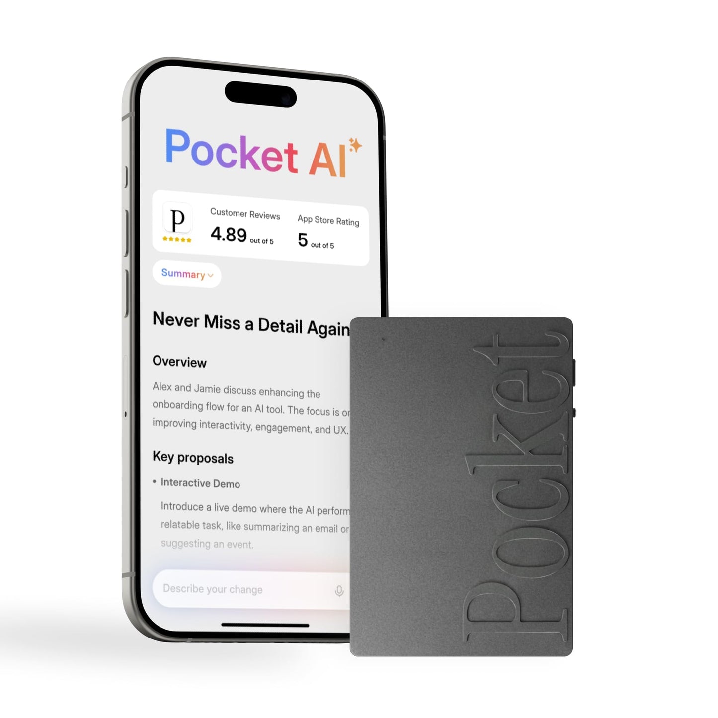 Pocket 1 Nonstandard Battery 64GB RealAudio Voice Recorder