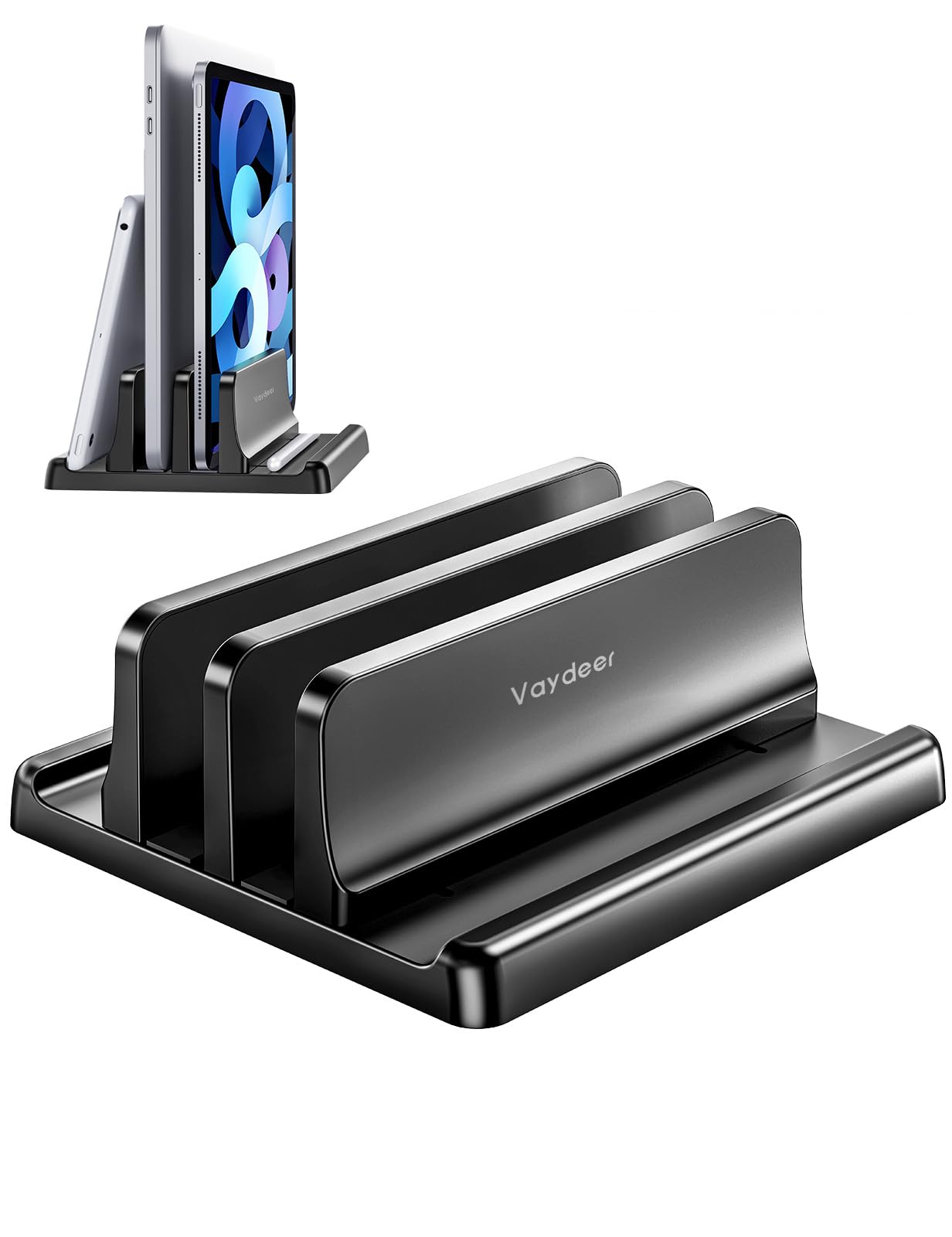 Vaydeer 5.98 x 5.51 x 2.17 inches SZ2S021 Desk Organizer Black Plastic