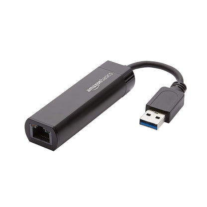 Amazon Basics USB 3.0 to Ethernet Adapter Model U3-GE-1P 1 Gbps Black