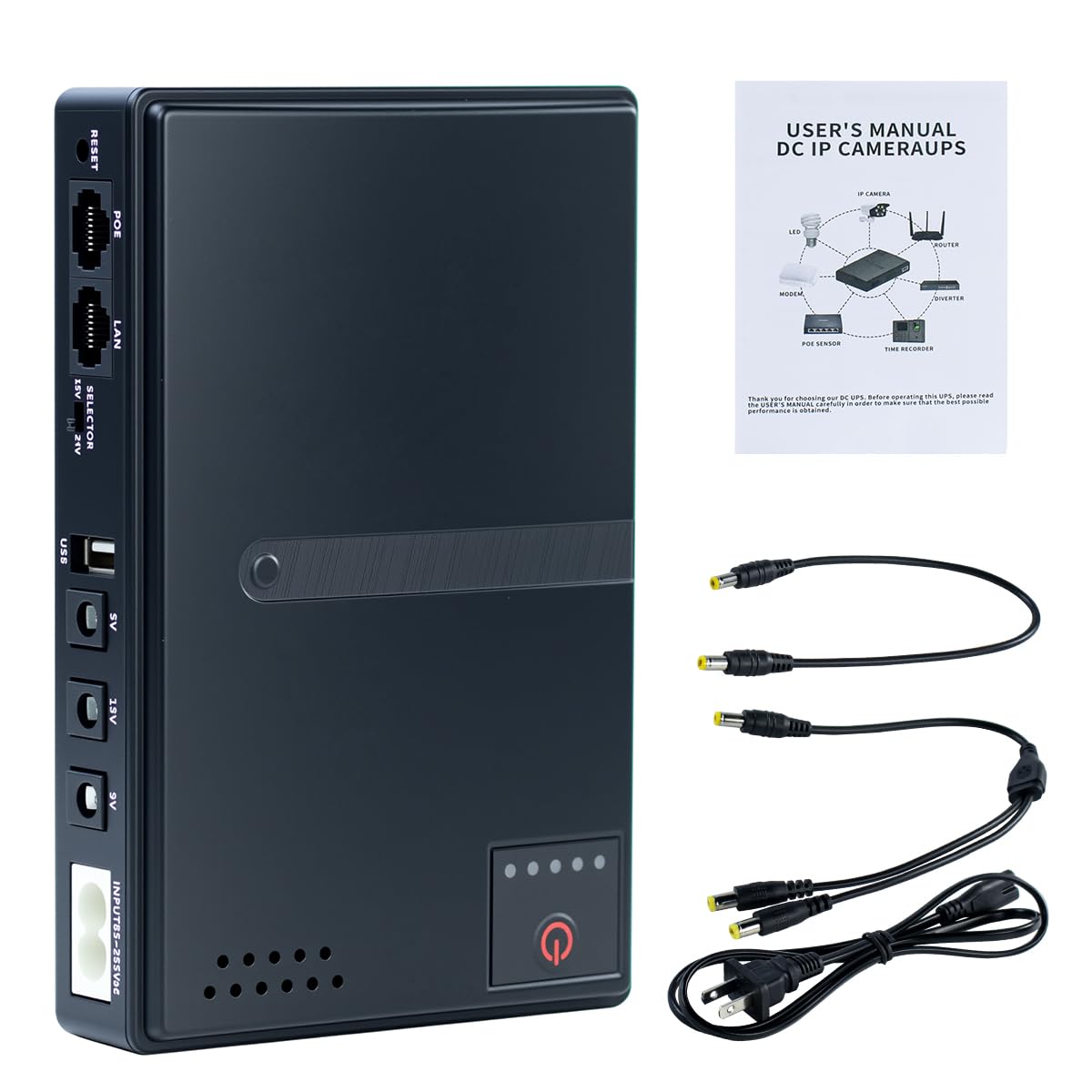 Hosyond Mini DC UPS Battery Backup Uninterruptible Power Supply 18W 5V/9V/12V/15V/24V