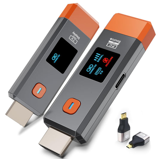 ANJCTDD Wireless HDMI Transmitter and Receiver 328ft MDSX-Orange-50M-01 4K Decoding