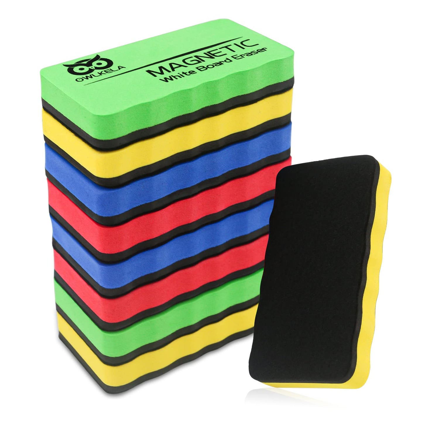 OWLKELA 8 Count ERASER - Rectangular - Space Theme - Rubber - Ideal for Drawing