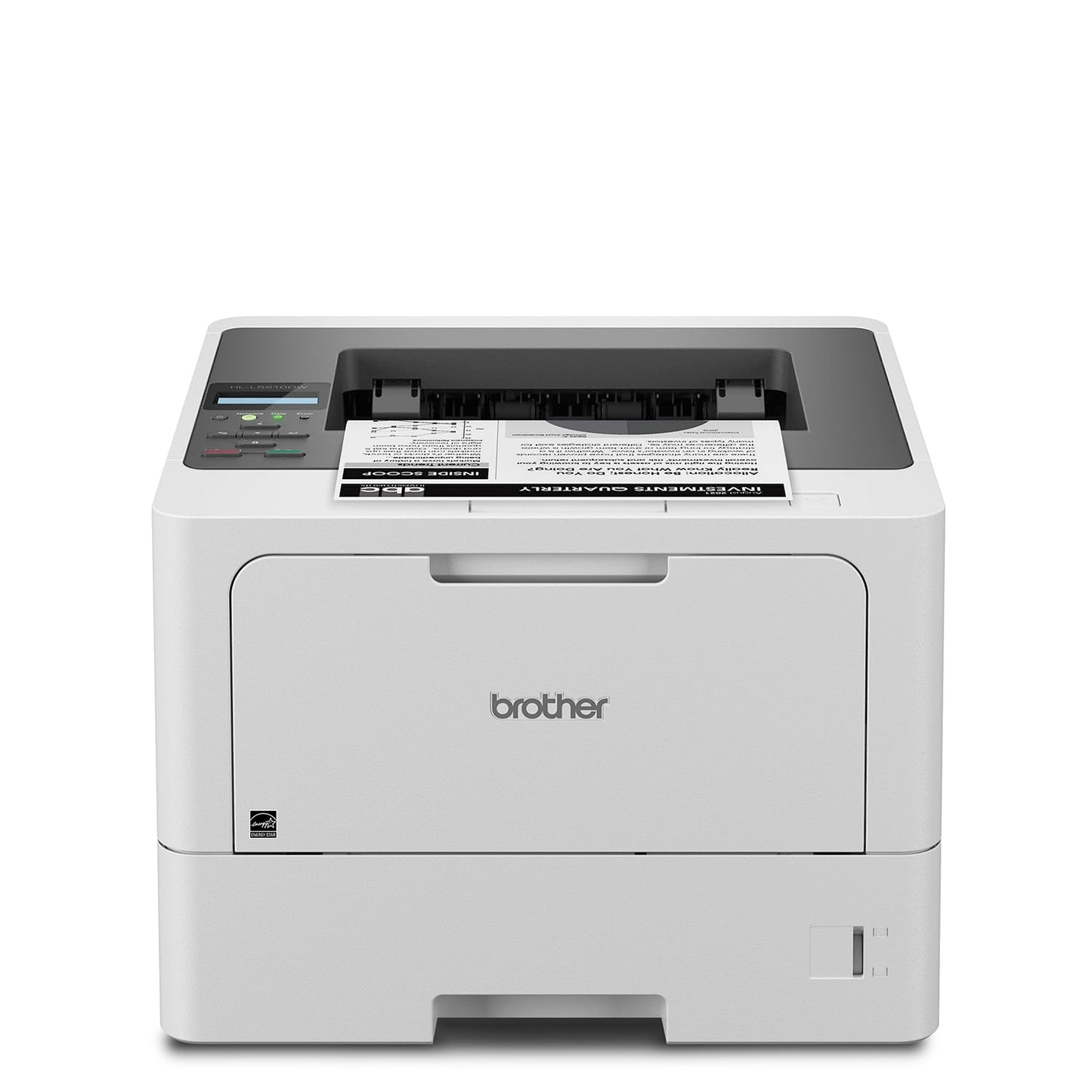 Brother HL-L5210DW Monochrome Laser Printer, 1200x1200 DPI, 48 ppm, Wireless, Duplex, 2 Trays, Ethernet and Wi-Fi Connectivity