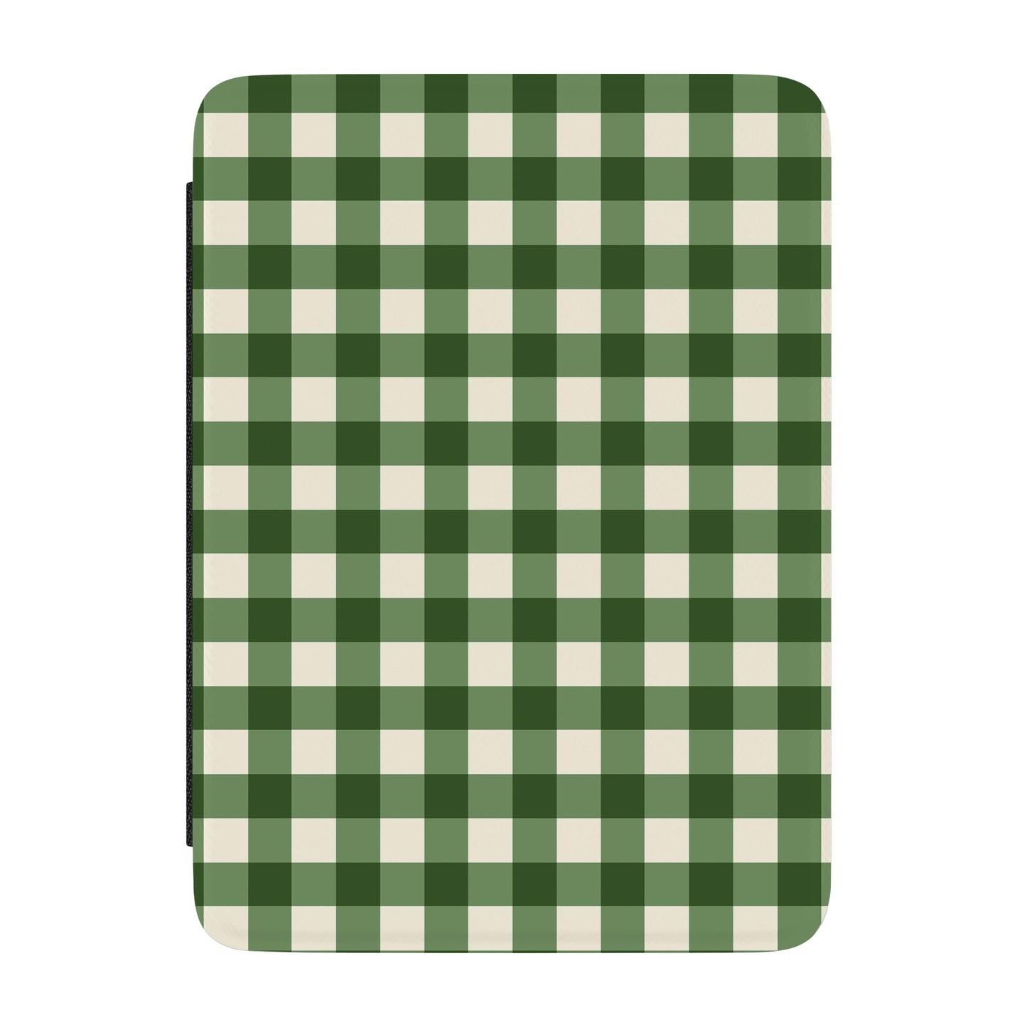 Casely 7" Kindle Case | Checked Twice | Green Plaid | Compatible with Kindle Colorsoft & Kindle Paperwhite (12th Gen)