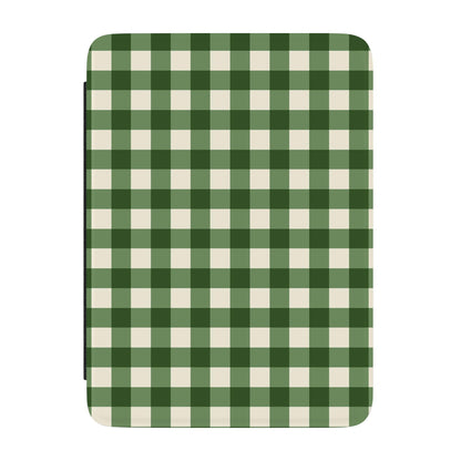 Casely 7" Kindle Case | Checked Twice | Green Plaid | Compatible with Kindle Colorsoft & Kindle Paperwhite (12th Gen)