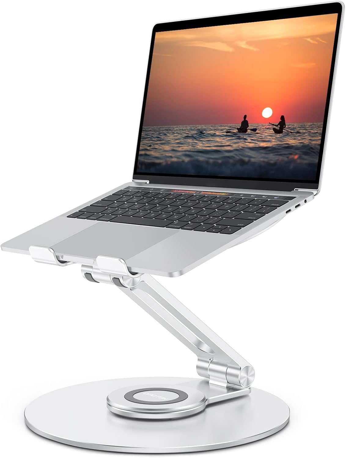 OMOTON 13 Inch LA04 Adjustable Laptop Stand Aluminum Portable Tabletop Mount