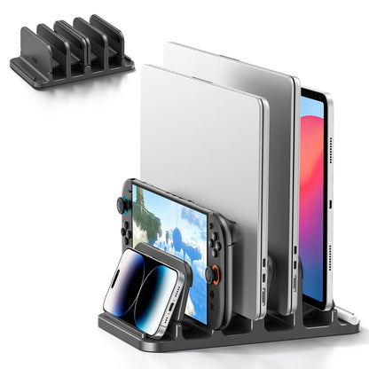 KDD 6-Slot Vertical Laptop Stand Organizer for Laptops and Tablets, Dimensions: Fits Devices Up to 1.1" Thickness