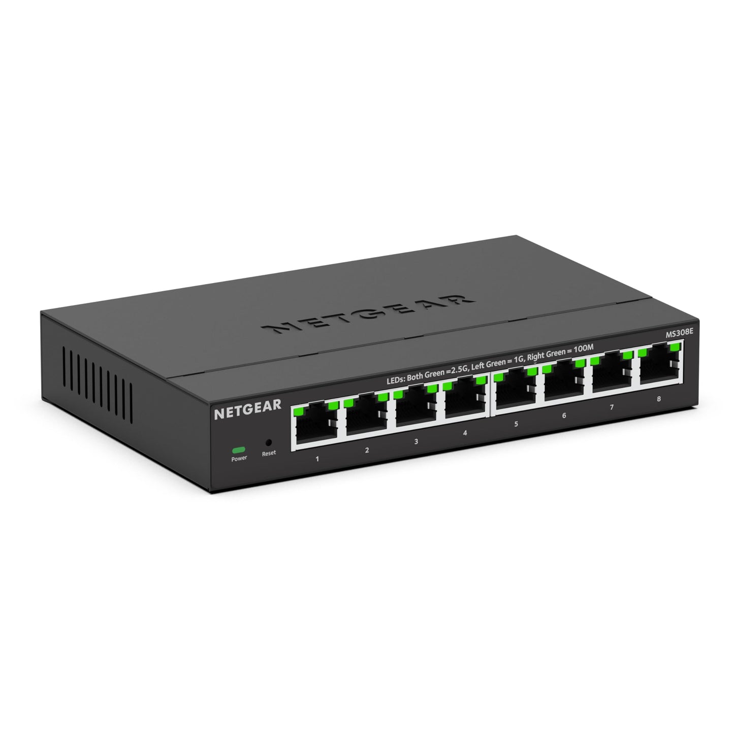 NETGEAR 8-Port MS308E Easy Smart Managed Essentials Network Switch - 8 x 2.5Gbps RJ45 Ports, Metal Case, 14.4 ounces