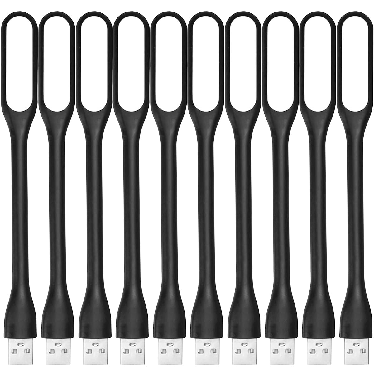 FINENIC 10 Piece USB LED Light Lamp ULBL10 Portable Flexible Arm Night Light