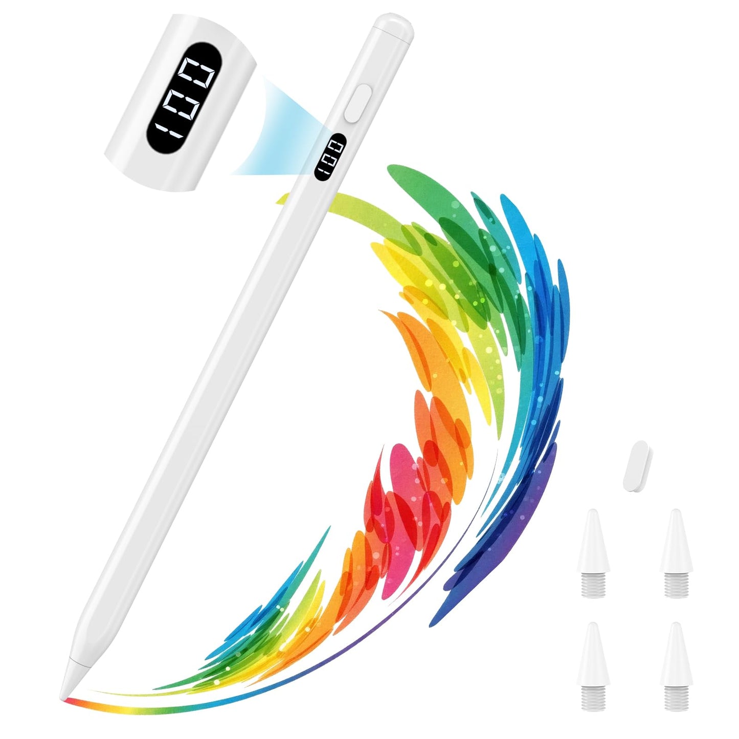 MoKo 12 x 8 x 4 inches Stylus Pen for iPad 2018-2025 with Palm Rejection and Tilt Sensitivity - P1480397