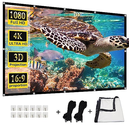 HUANYINGBJB 120 inches Manual Matte Projection Screen, Wall Mount, Polyester