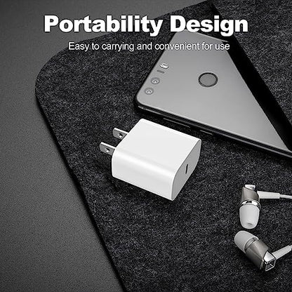 Icseio 20W A02018 USB Type C Wall Charger with 6FT Cable