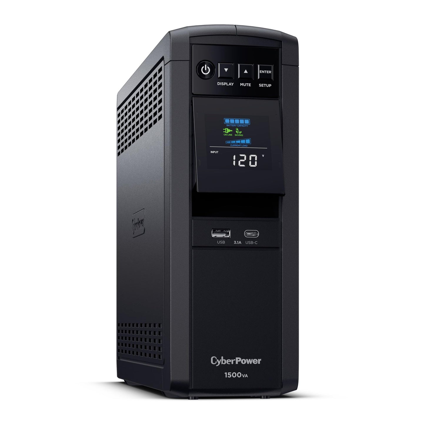 CyberPower 14x3.9x11 inches CP1500PFCLCD PFC Sinewave UPS 1500VA/1000W Mini Tower