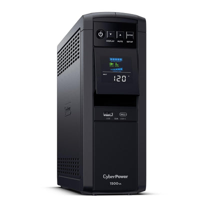 CyberPower 14x3.9x11 inches CP1500PFCLCD PFC Sinewave UPS 1500VA/1000W Mini Tower