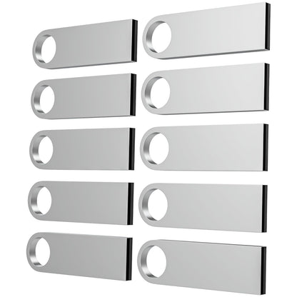ABLAZE 8GB ZX-10P USB 2.0 Flash Drive 10 Pack Metal